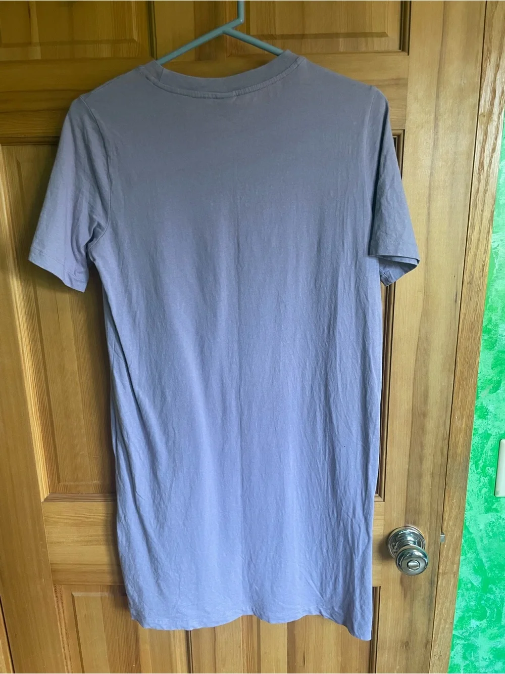 H&M Lavender Short-Sleeve Midi T-Shirt Dress